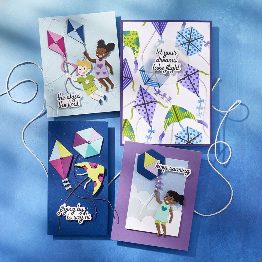 Spellbinders - Schablone "Flying Kites" Layered Stencil