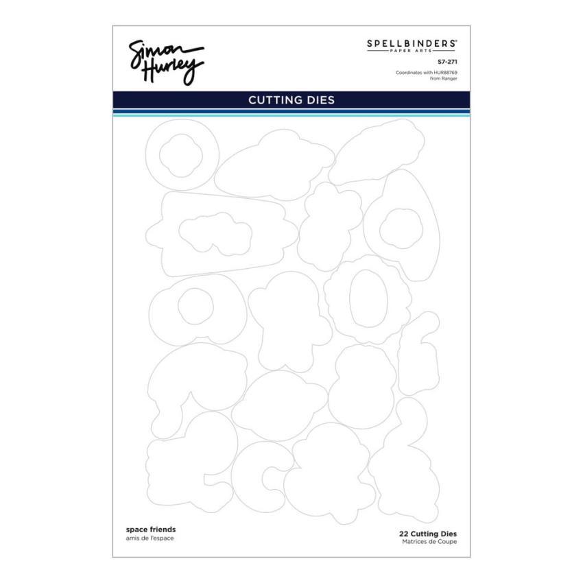 Spellbinders - Stempelset & Stanzschablone "Space Friends" Clear Stamps & Dies
