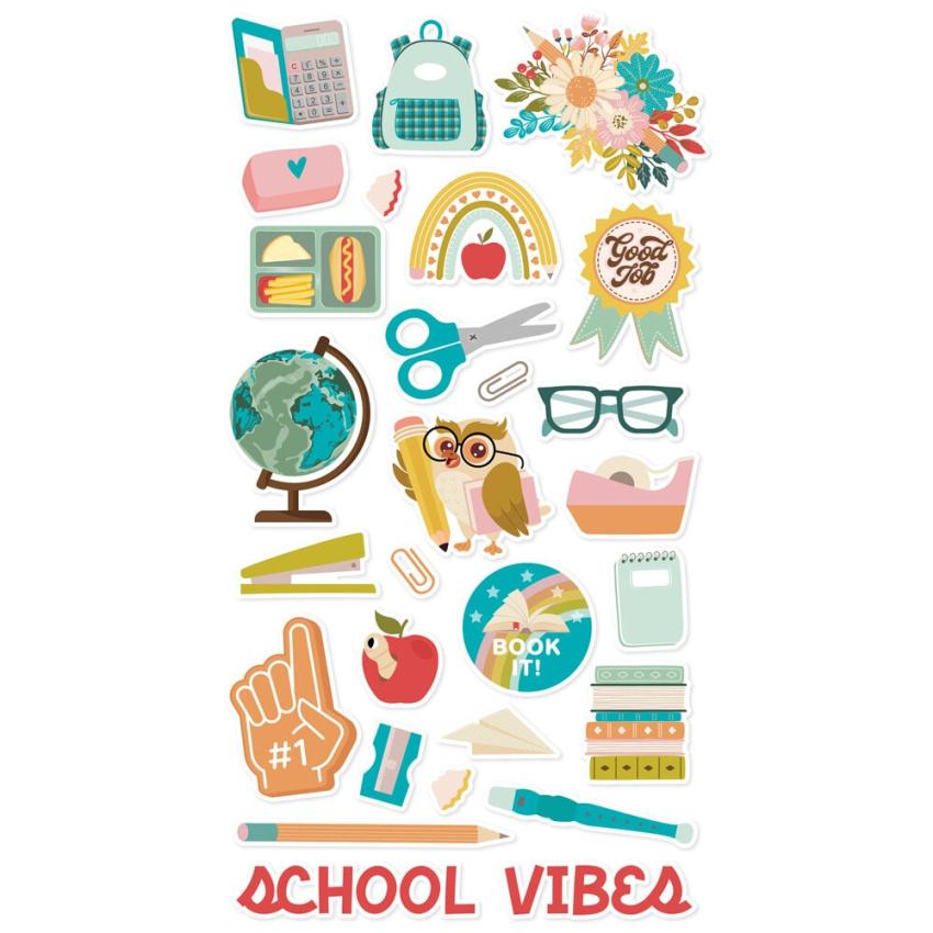 Simple Stories - Aufkleber "Book Fair" Chipboard Sticker 