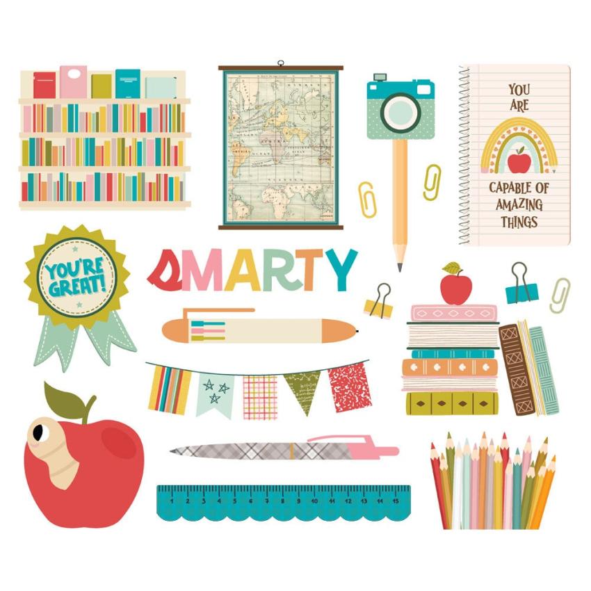 Simple Stories - Stanzteile "Book Fair" Big Bits & Pieces 
