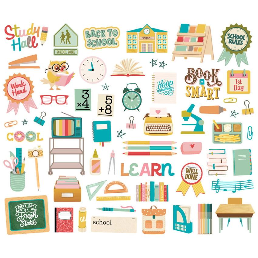 Simple Stories - Stanzteile "Book Fair" Bits & Pieces 