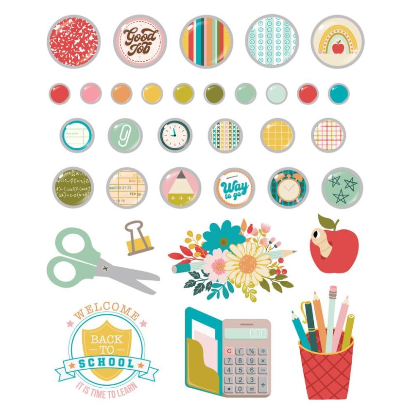 Simple Stories - Decorative Brads "Book Fair" 