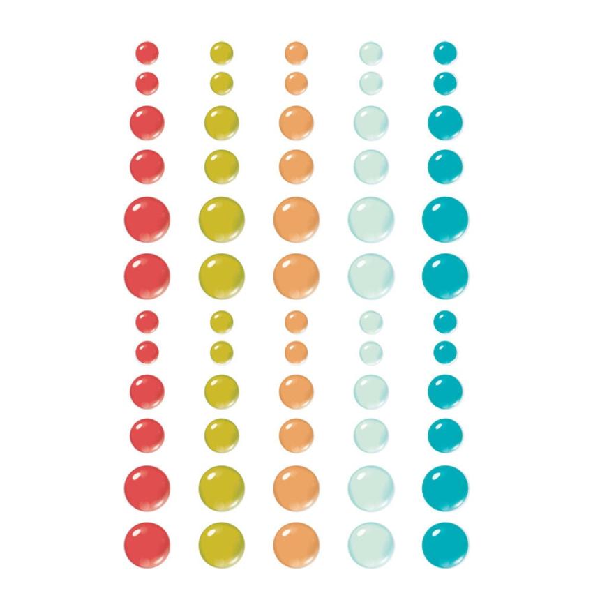 Simple Stories - Enamel Dots "Book Fair" 60 Stück 