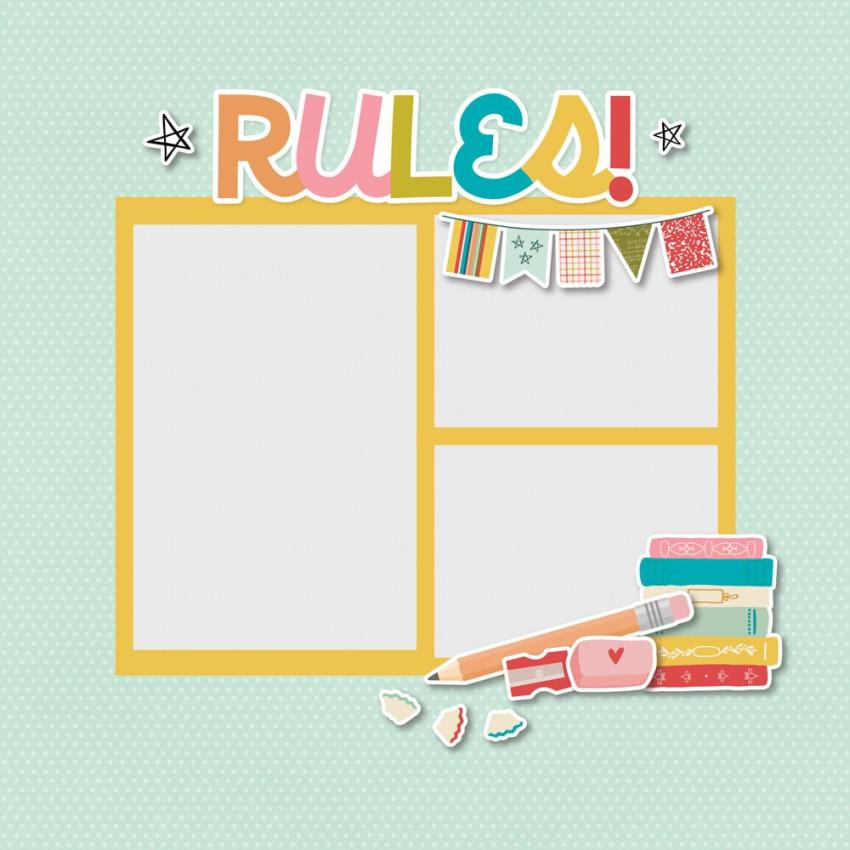 Simple Stories - Stanzteile "Book Fair" Die Cuts
