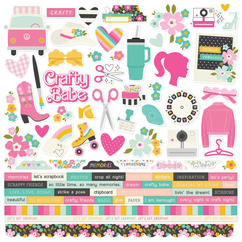 Simple Stories - Collections Kit "Crafty Babe" 12 Bogen Designpapier