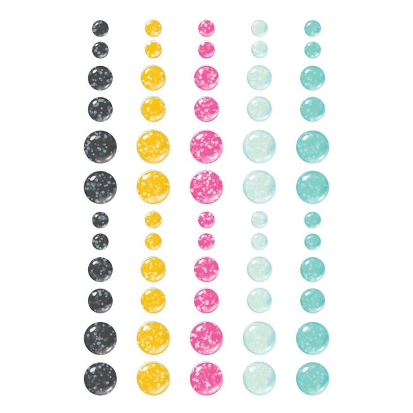 Simple Stories - Enamel Dots "Crafty Babe" 60 Stück 