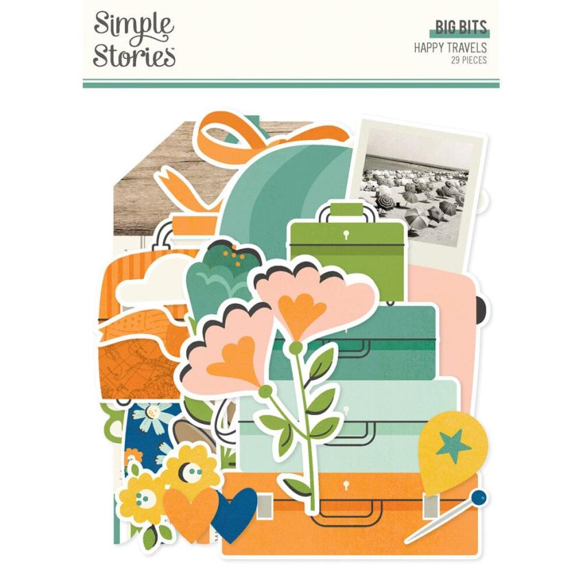 Simple Stories - Stanzteile "Happy Travels" Big Bits & Pieces 