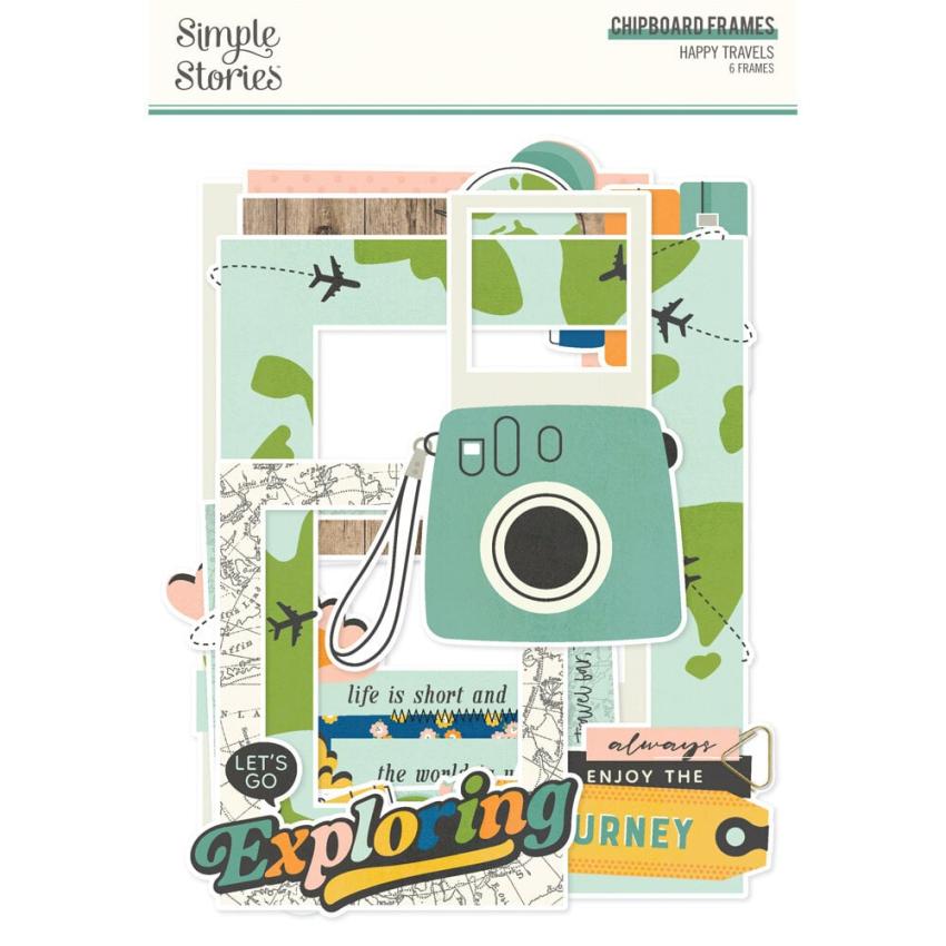 Simple Stories - Chipboard Frames "Happy Travels" 