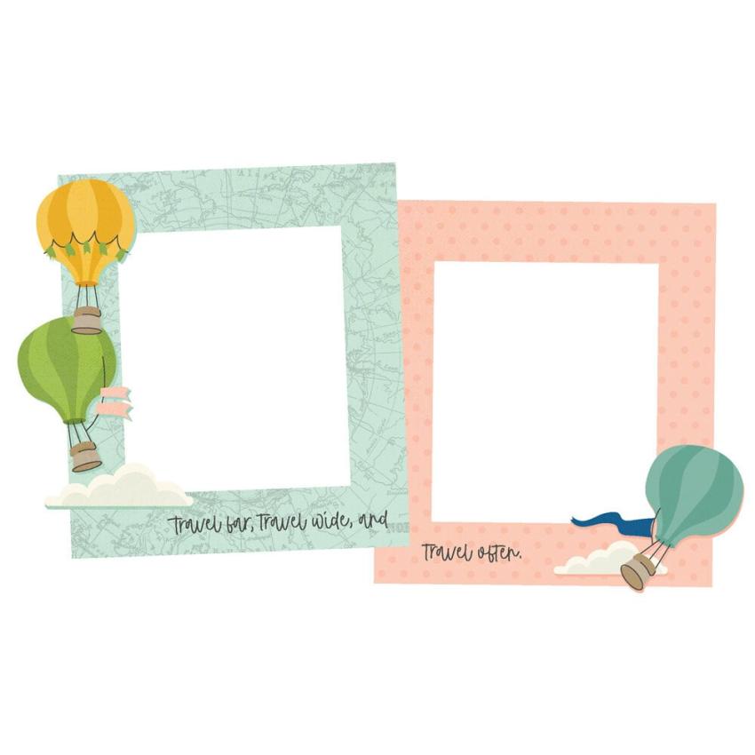 Simple Stories - Chipboard Frames "Happy Travels" 