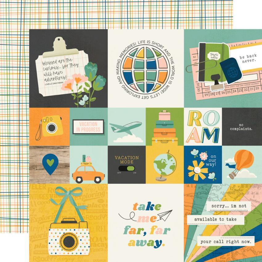 Simple Stories - Collections Kit "Happy Travels" 12 Bogen Designpapier