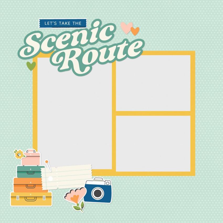 Simple Stories - Stanzteile "Happy Travels" Pages Pieces
