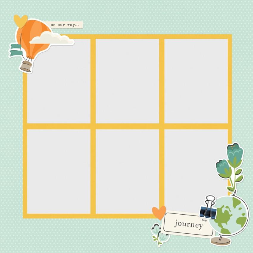 Simple Stories - Stanzteile "Happy Travels" Pages Pieces