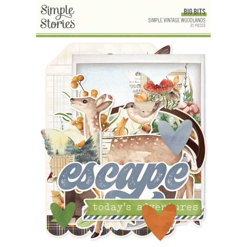 Simple Stories - Stanzteile "Vintage Woodlands" Big Bits & Pieces 
