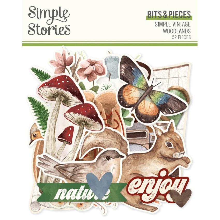 Simple Stories - Stanzteile "Vintage Woodlands" Bits & Pieces 