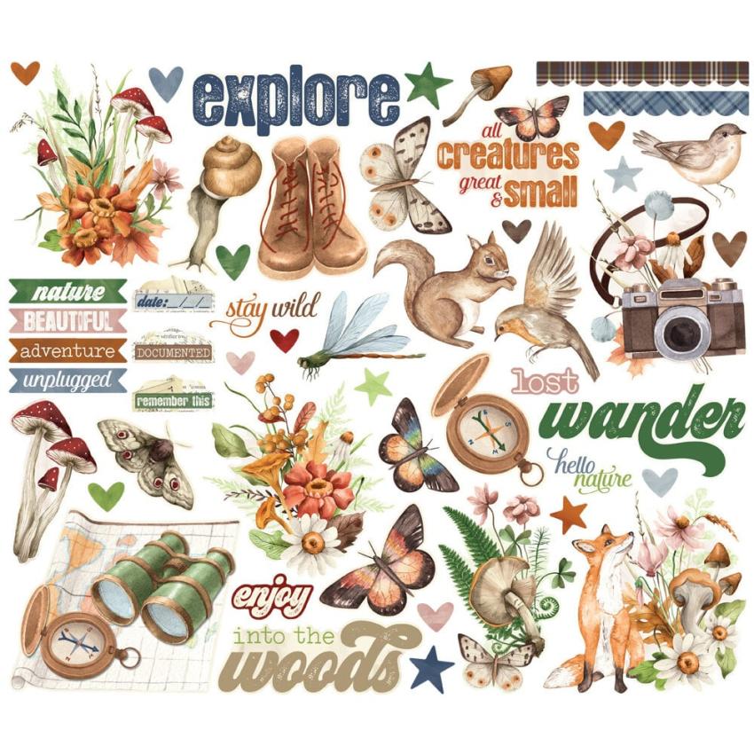 Simple Stories - Stanzteile "Vintage Woodlands" Bits & Pieces 