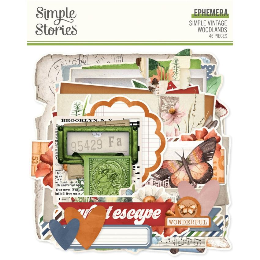 Simple Stories - Stanzteile "Vintage Woodlands" Die Cuts