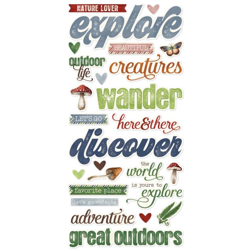 Simple Stories - Aufkleber "Vintage Woodlands" Foam Sticker