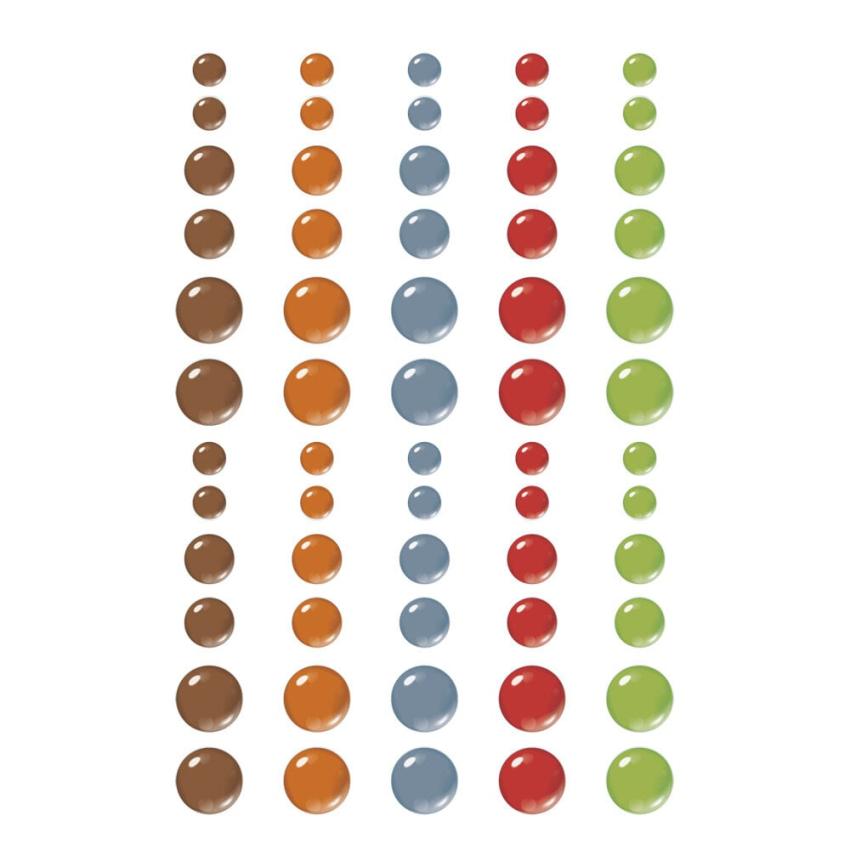 Simple Stories - Enamel Dots "Vintage Woodlands" 60 Stück 