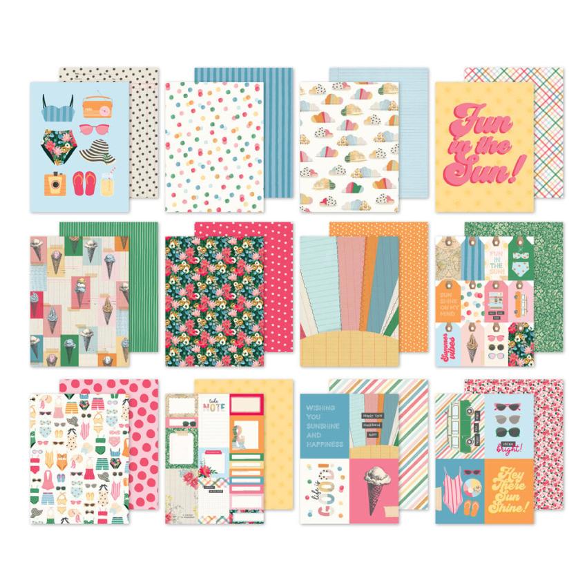 Simple Stories - Designpapier "Sunny Days" Paper Pack 6x8 Inch - 24 Bogen