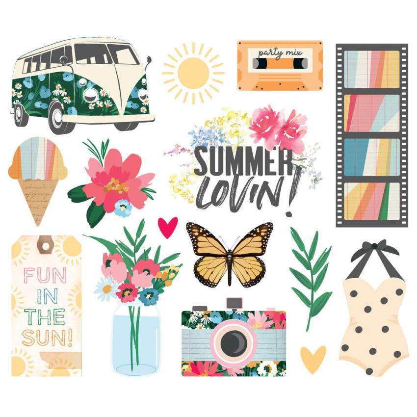 Simple Stories - Stanzteile "Sunny Days" Big Bits & Pieces 