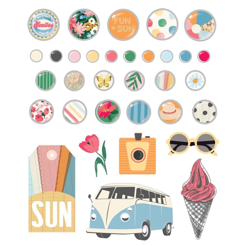 Simple Stories - Decorative Brads "Sunny Days" 