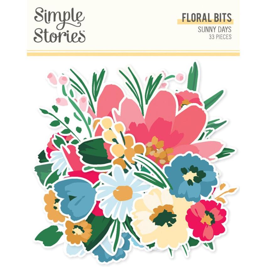 Simple Stories - Stanzteile "Sunny Days" Floral Bits & Pieces 