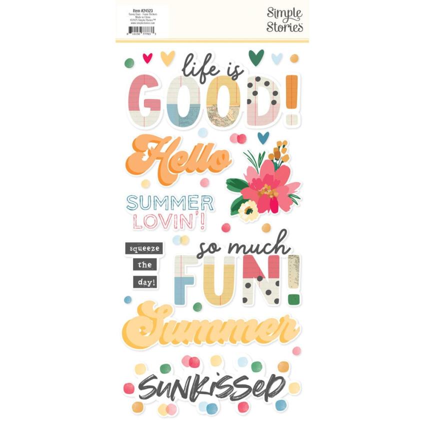 Simple Stories - Aufkleber "Sunny Days" Foam Sticker