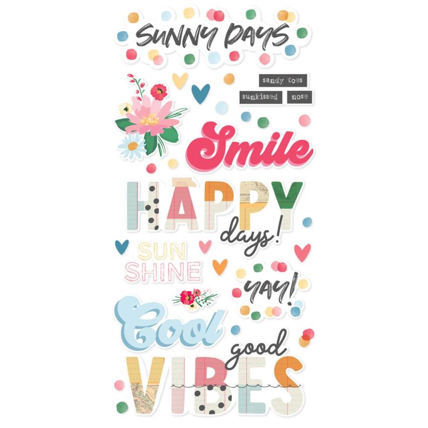Simple Stories - Aufkleber "Sunny Days" Foam Sticker