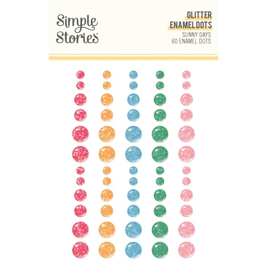 Simple Stories - Enamel Dots "Sunny Days" 60 Stück 