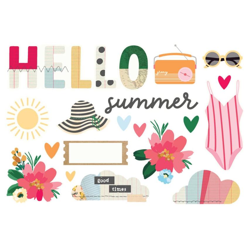 Simple Stories - Stanzteile "Sunny Days" Pages Pieces