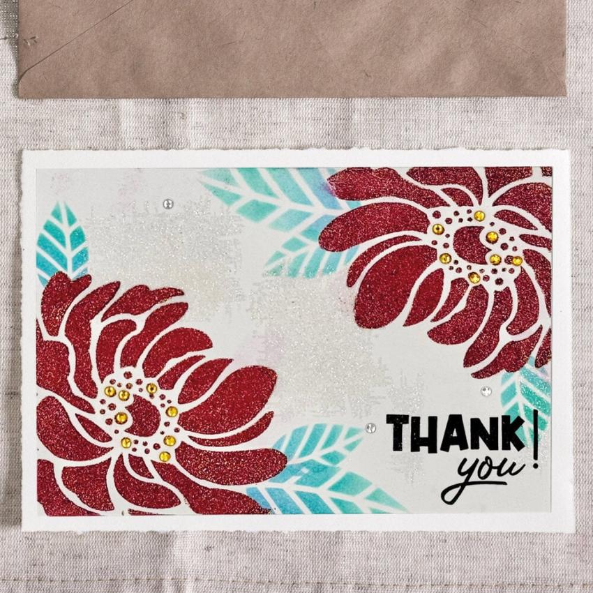 Aladine - Schablone 10x15cm "Peony" Stencil