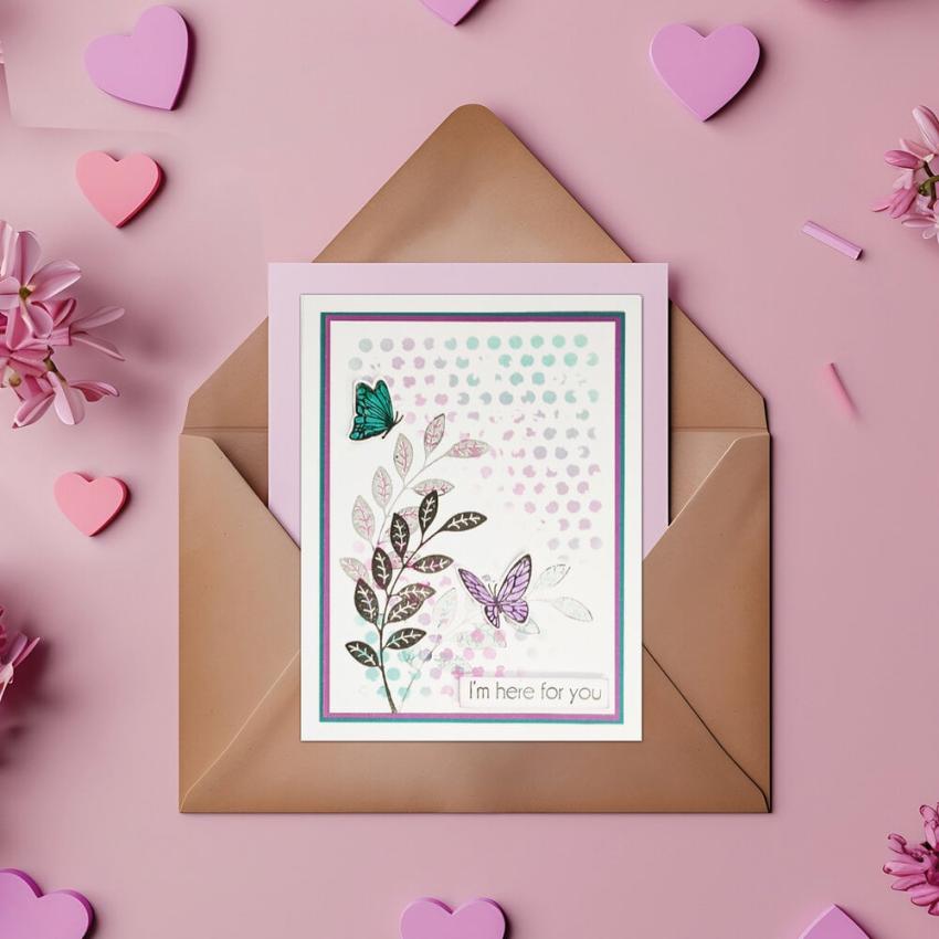 Aladine - Schablone 13x18cm "Hearts" Stencil