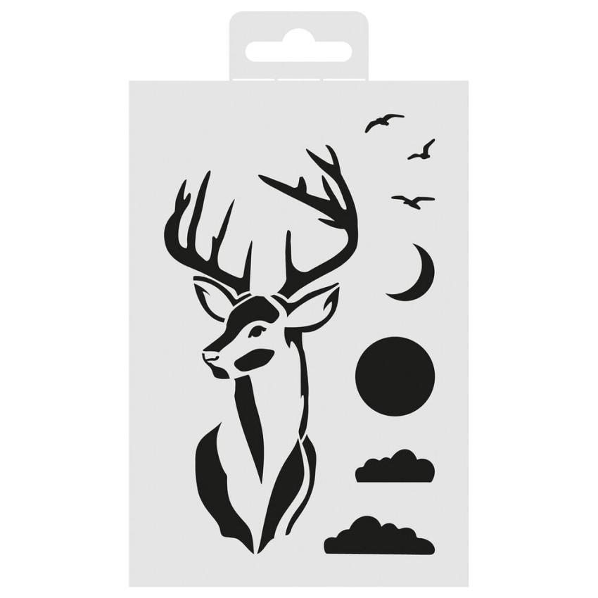Aladine - Schablone 15x10cm "Deer" Stencil