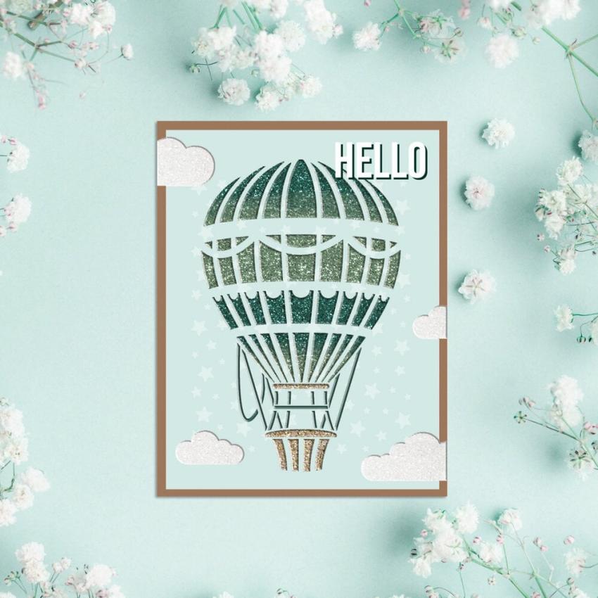 Aladine - Schablone 15x10cm "Hot-Air Balloon" Stencil