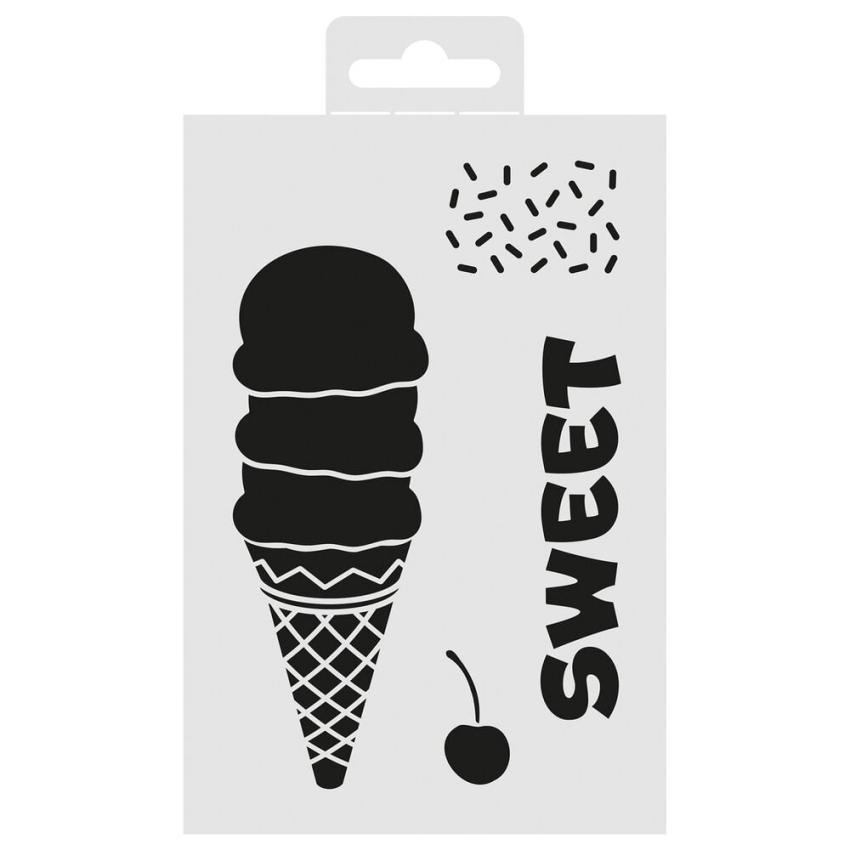 Aladine - Schablone 15x10cm "Ice-Cream" Stencil