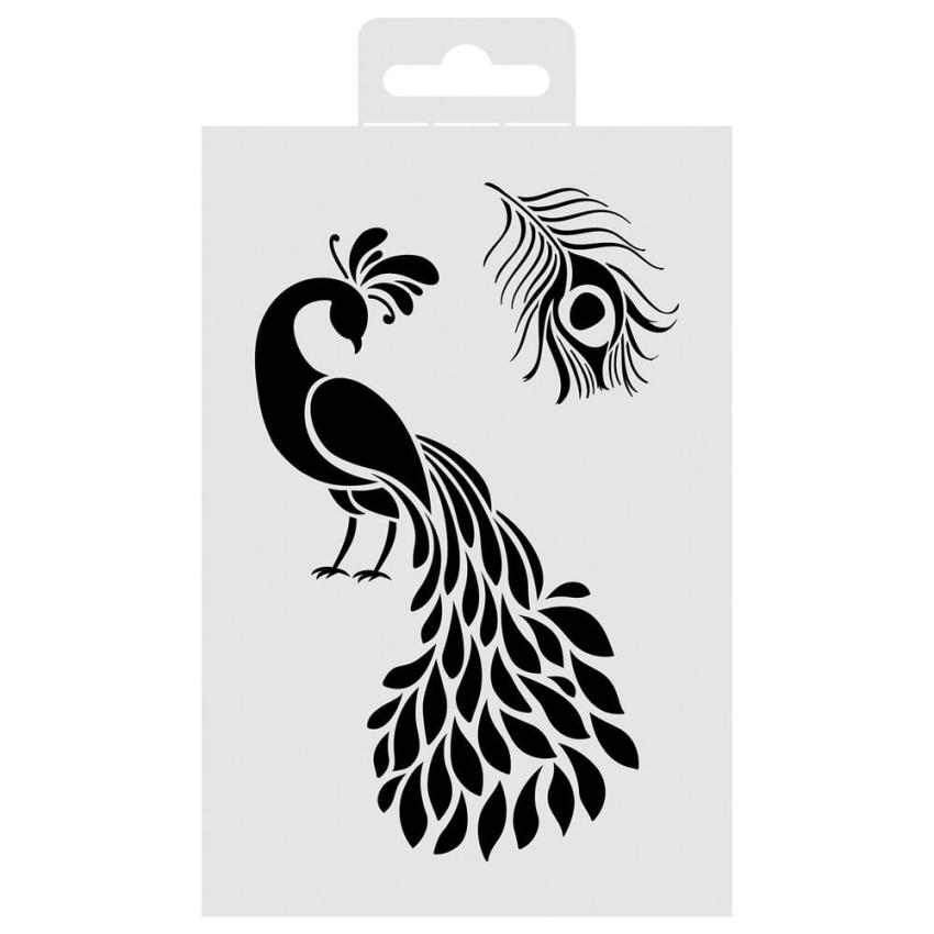 Aladine - Schablone 15x10cm "Peacock" Stencil