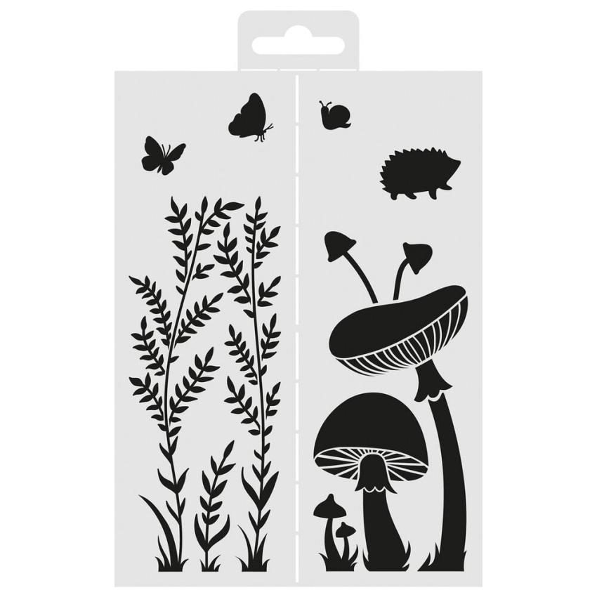 Aladine - Schablone 18x13cm "Herb Mushroom" Stencil