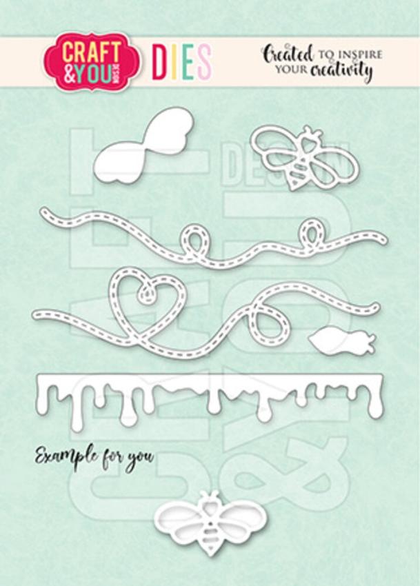 Craft & You Design - Stanzschablone "Bee Honey" Dies