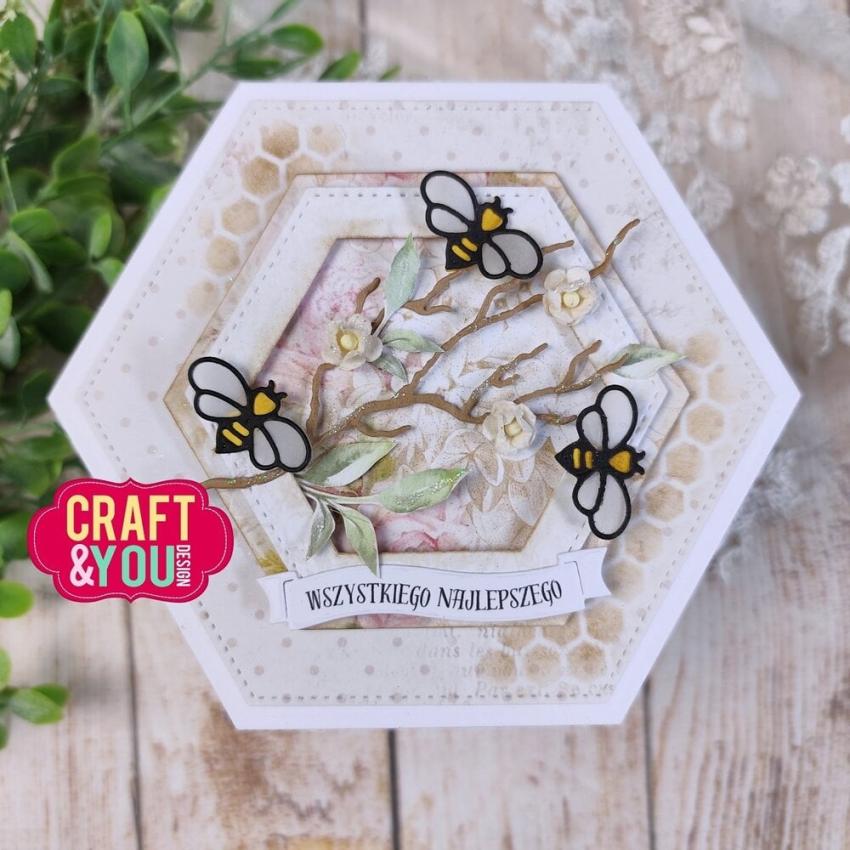 Craft & You Design - Stanzschablone "Bee Honey" Dies