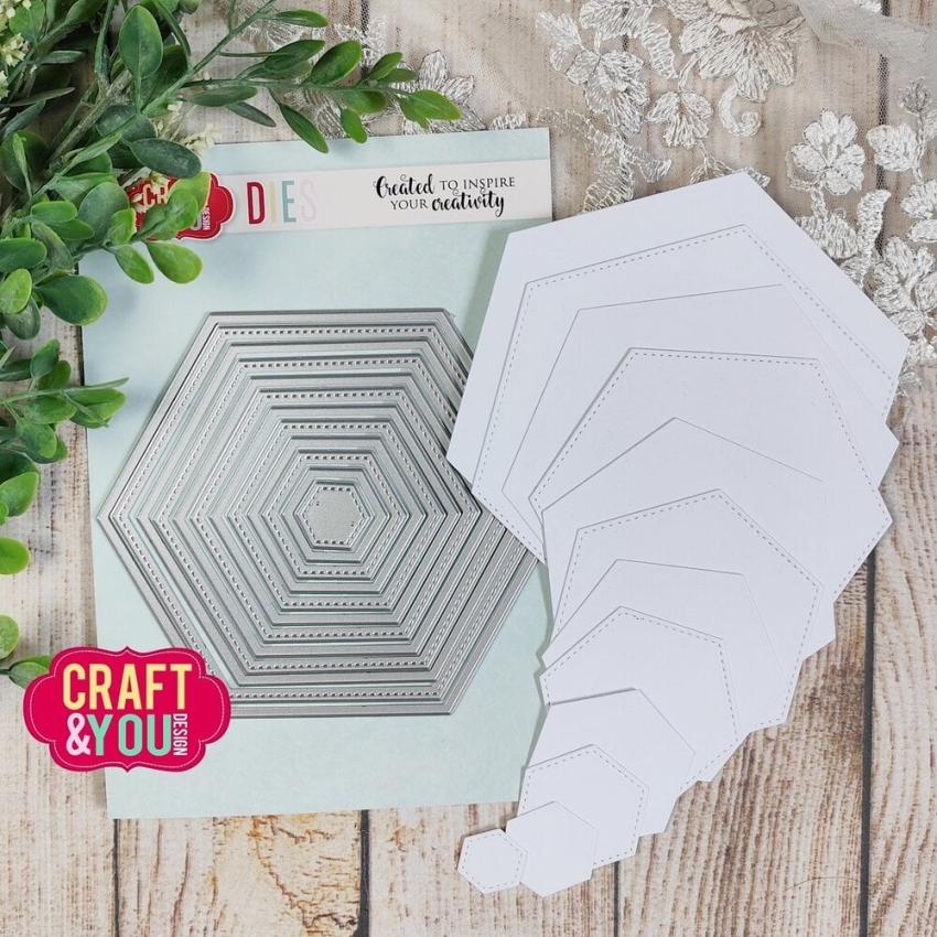 Craft & You Design - Stanzschablone "Hexagon Base" Dies