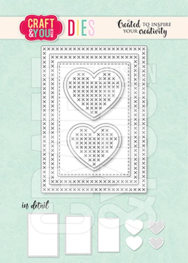 Craft & You Design - Stanzschablone "ATC Cross Stiches" Dies
