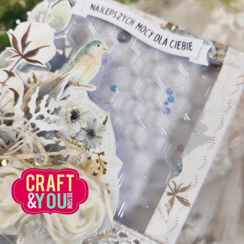 Craft & You Design - Prägefolder "Honeycomb Background" Embossingfolder