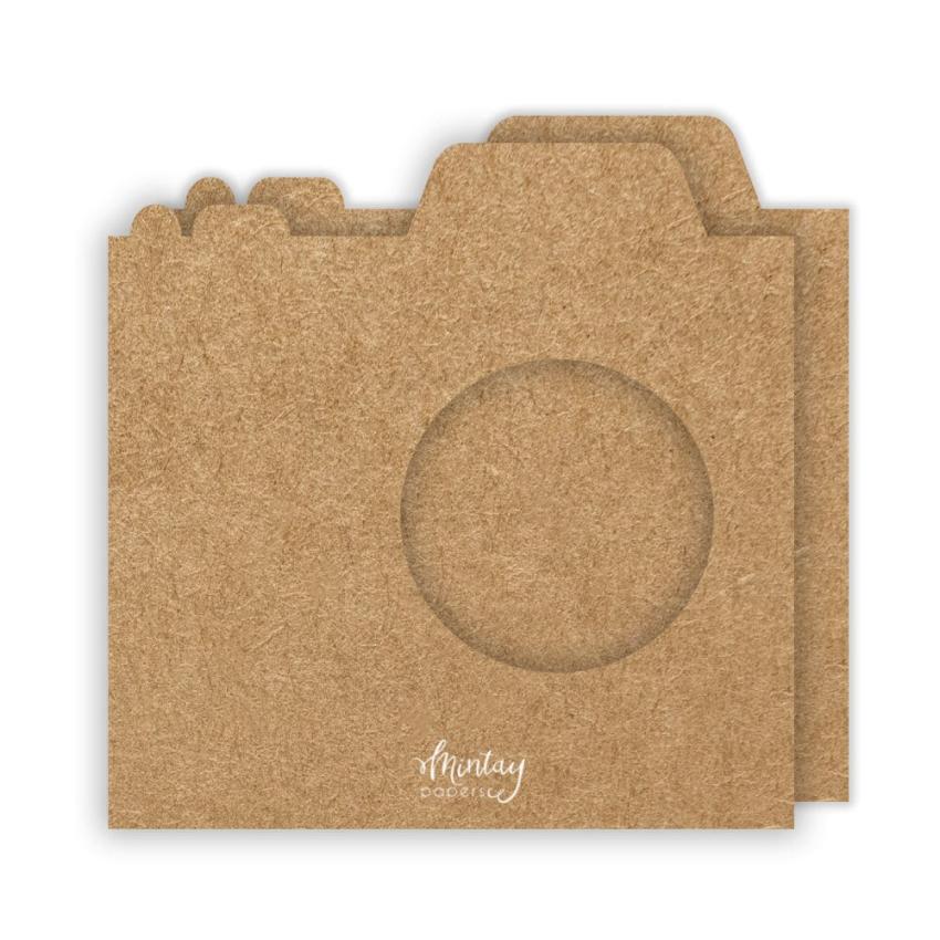 Mintay Papers - Kartenbasis "Camera" Card Base Kraft 15x15cm - 5 Stück