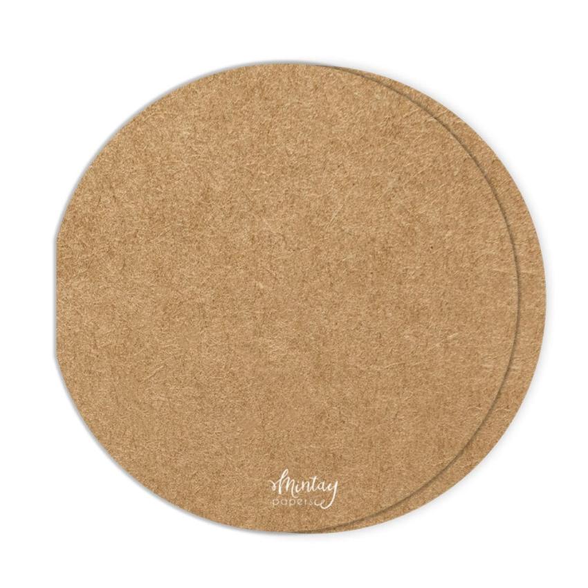 Mintay Papers - Kartenbasis "Cirlcle" Card Base Kraft 15x15cm - 5 Stück