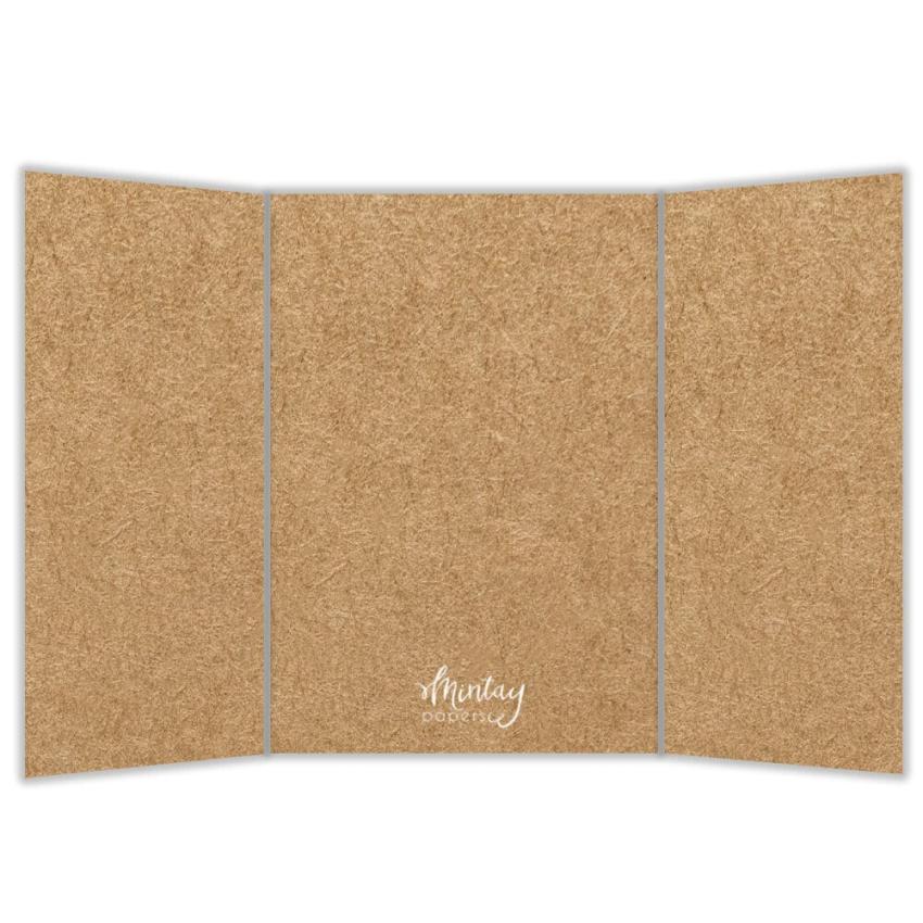 Mintay Papers - Kartenbasis "Trifold" Card Base Kraft 10,5x15,5cm - 5 Stück