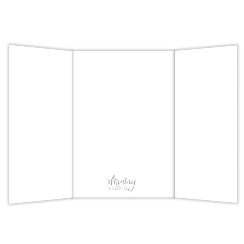Mintay Papers - Kartenbasis "Trifold" Card Base White 10,5x15,5cm - 5 Stück