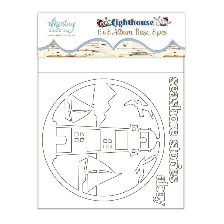 Mintay Papers "Lighthouse" Chipbaord Album Base 6x8 Inch
