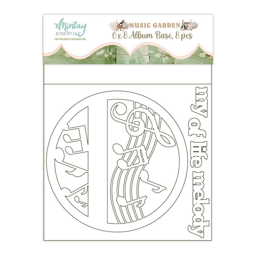 Mintay Papers "Music Garden" Chipbaord Album Base 6x8 Inch