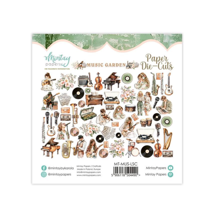Mintay Papers - Stanzteile "Music Garden" Die Cuts