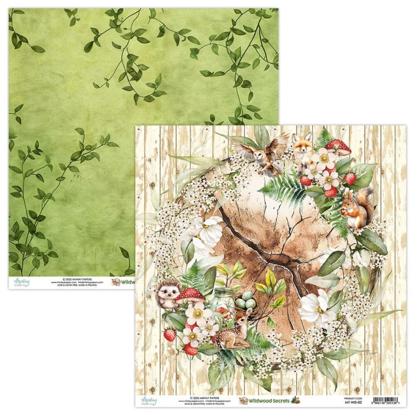 Mintay Papers - Designpapier "Wildwood Secrets" Scrapbooking Paper Pad 8x8 Inch - 24 Bogen
